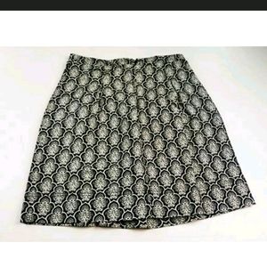 Ann Taylor loft size 0 skirt black white nwt #306